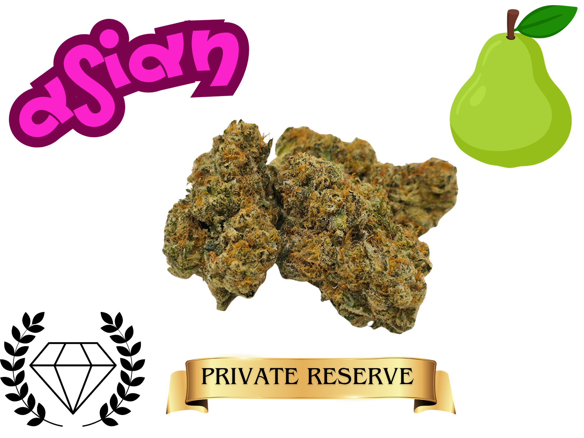 *NEW*Asian Pear- Elite Tier- THCa- Hybrid / 1 Gram